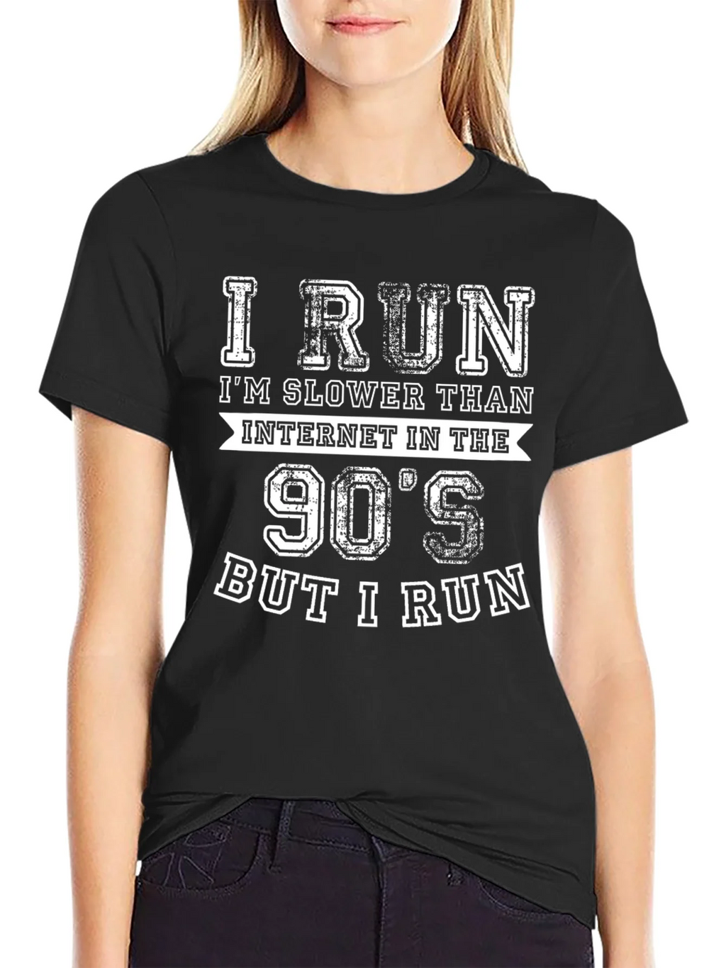 I Run Slower Than 90s Internet Funny Running T-Shirt product image 2