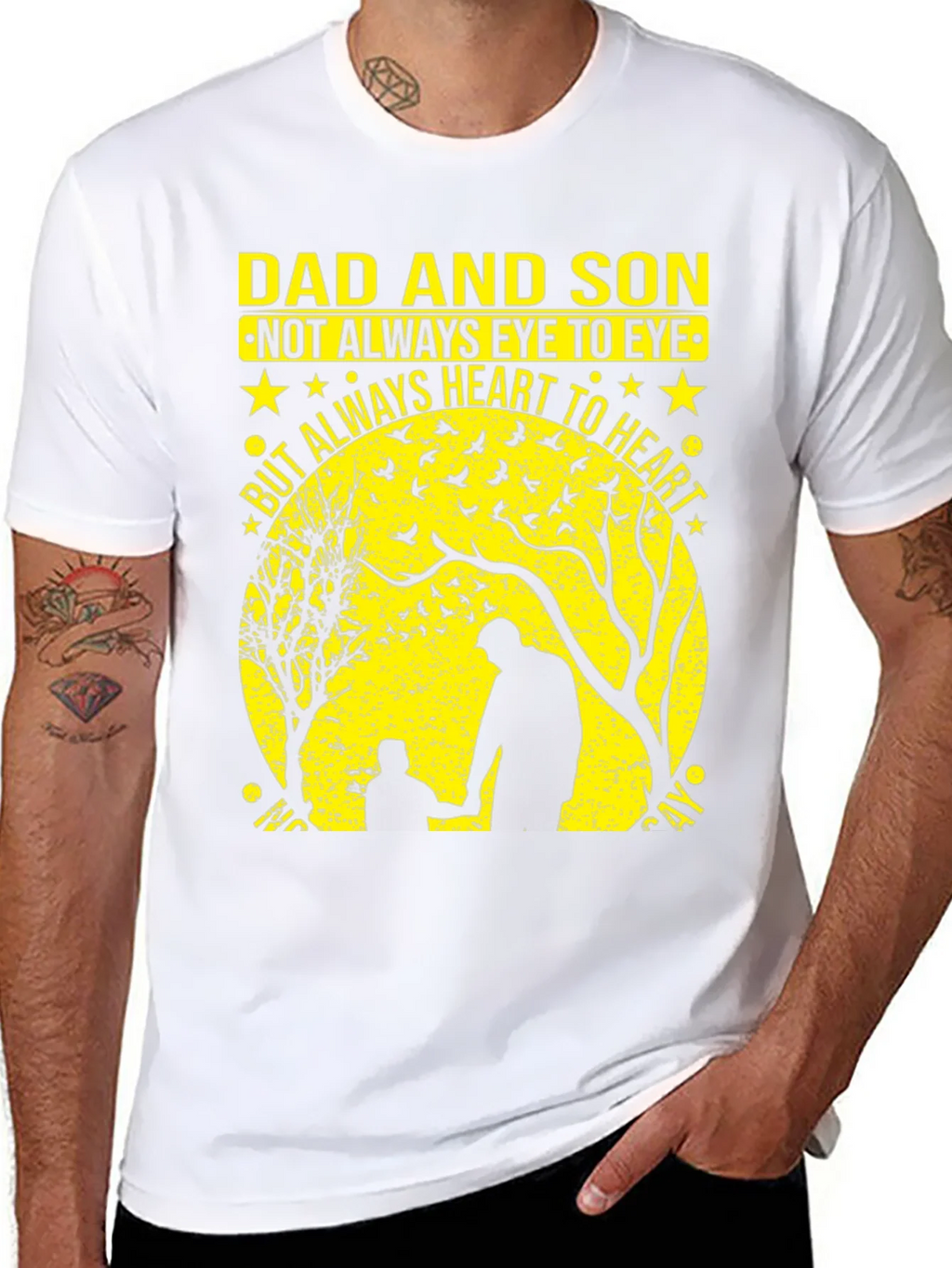 Dad and Son Heart to T-Shirt product image 7