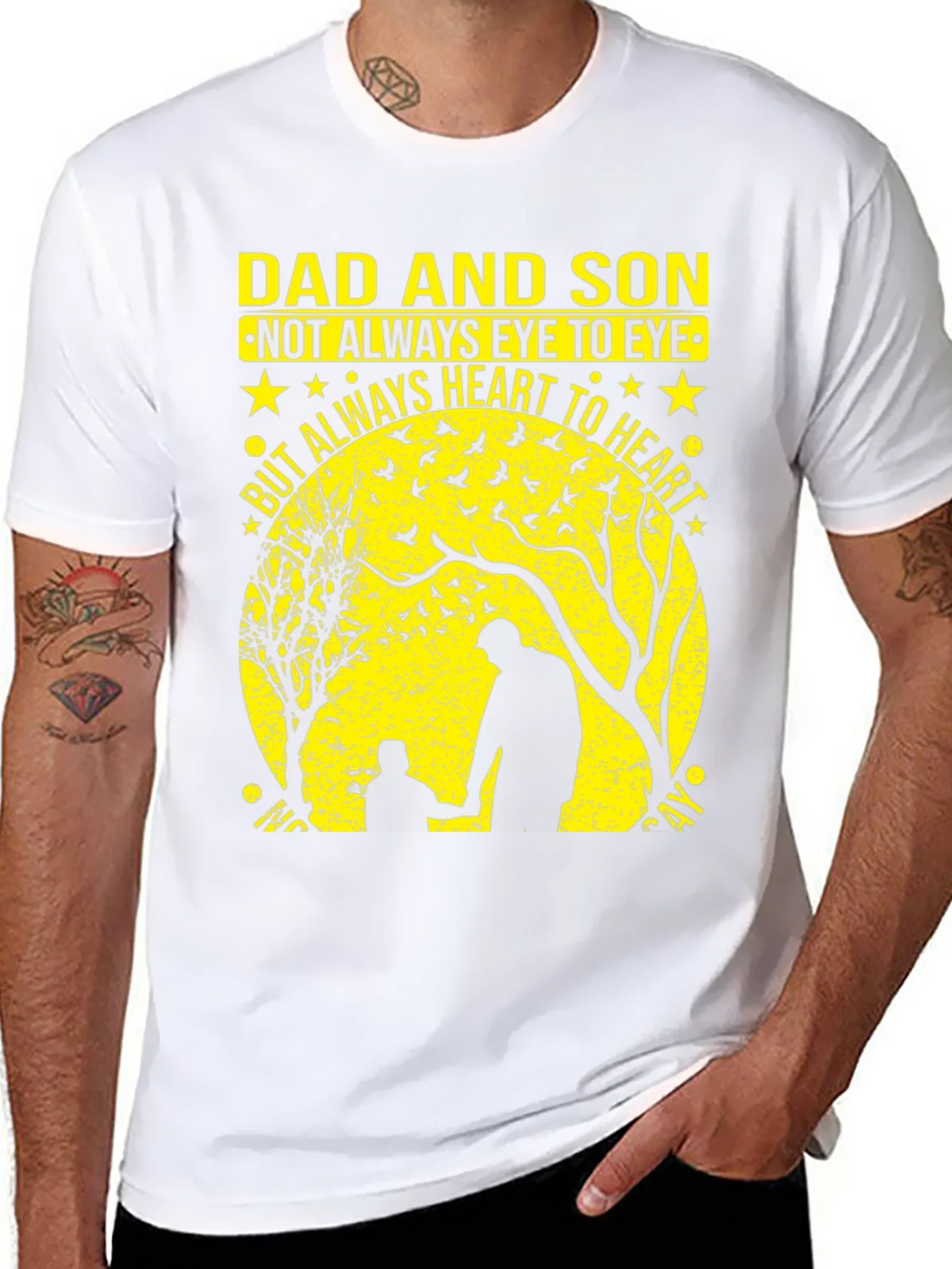 Dad and Son Heart to T-Shirt product image 7