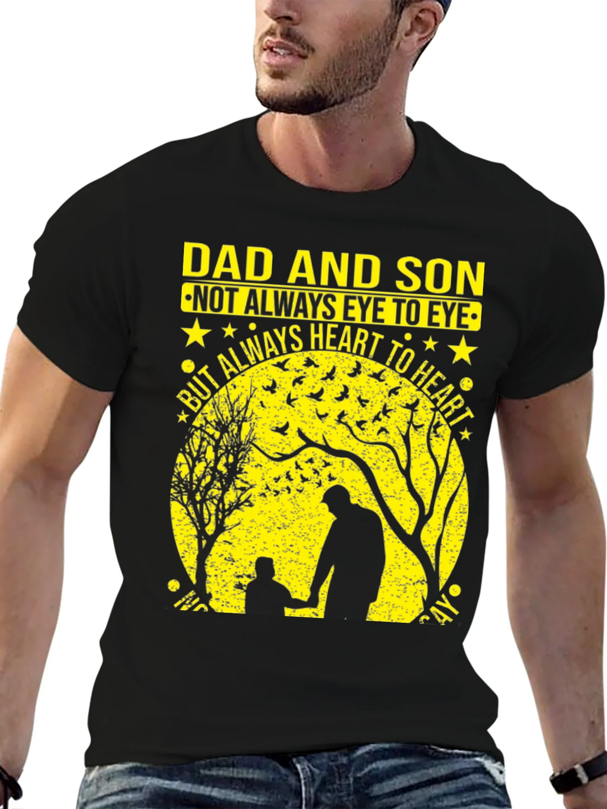 Dad and Son Heart to T-Shirt product image 6