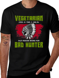 Vegetarian Bad Hunter T-Shirt Novelty Gift product image 1