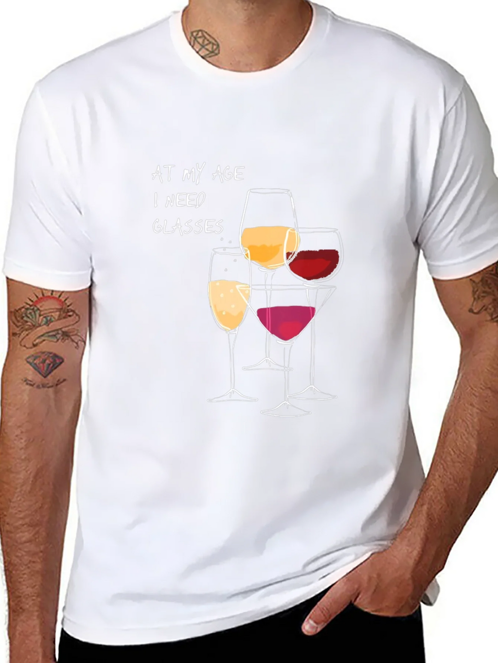 Wine Glasses Humor Graphic Tee product image 7