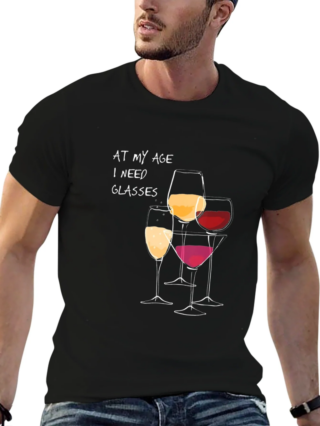 Wine Glasses Humor Graphic Tee product image 6