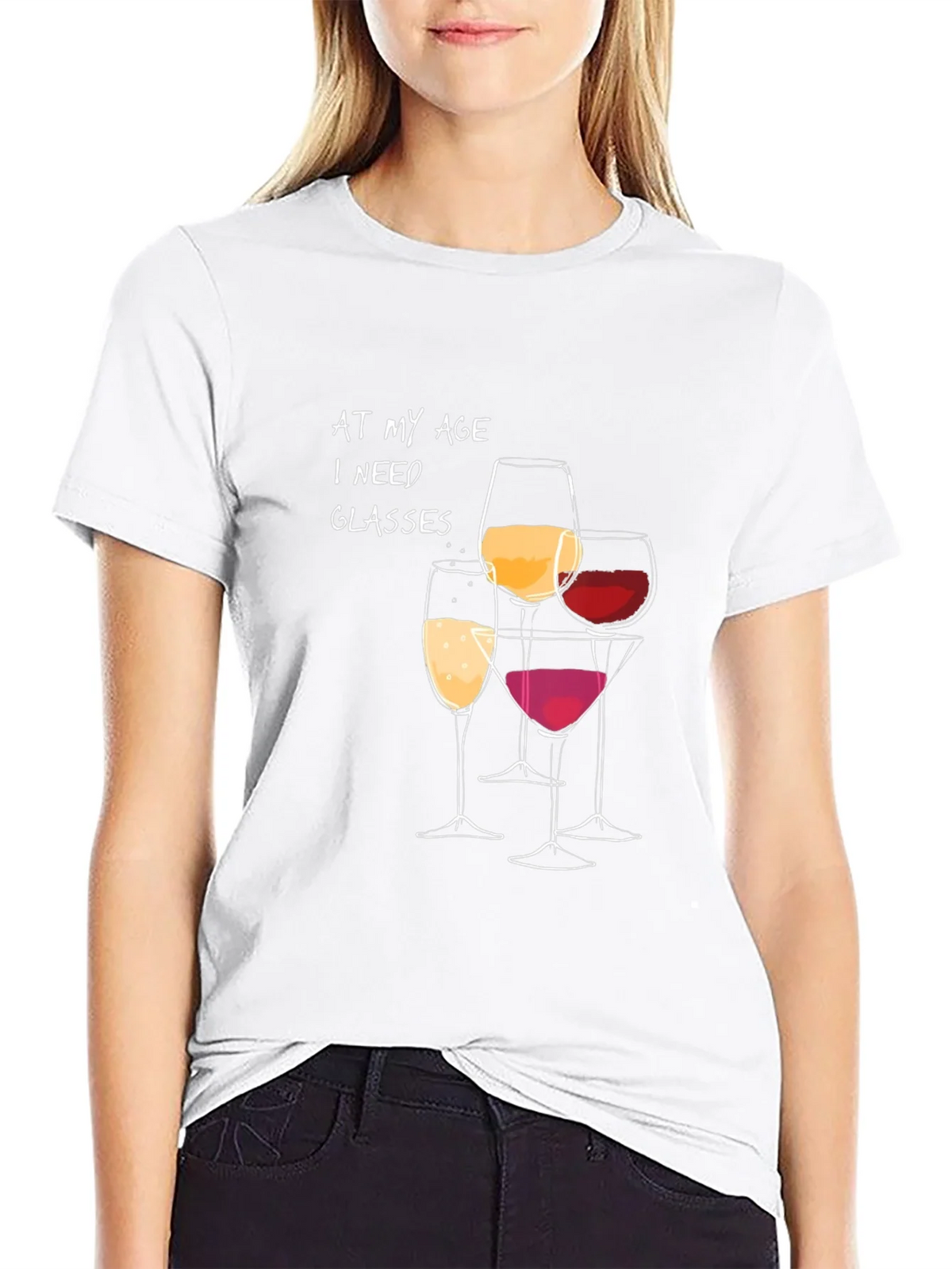 Wine Glasses Humor Graphic Tee product image 8