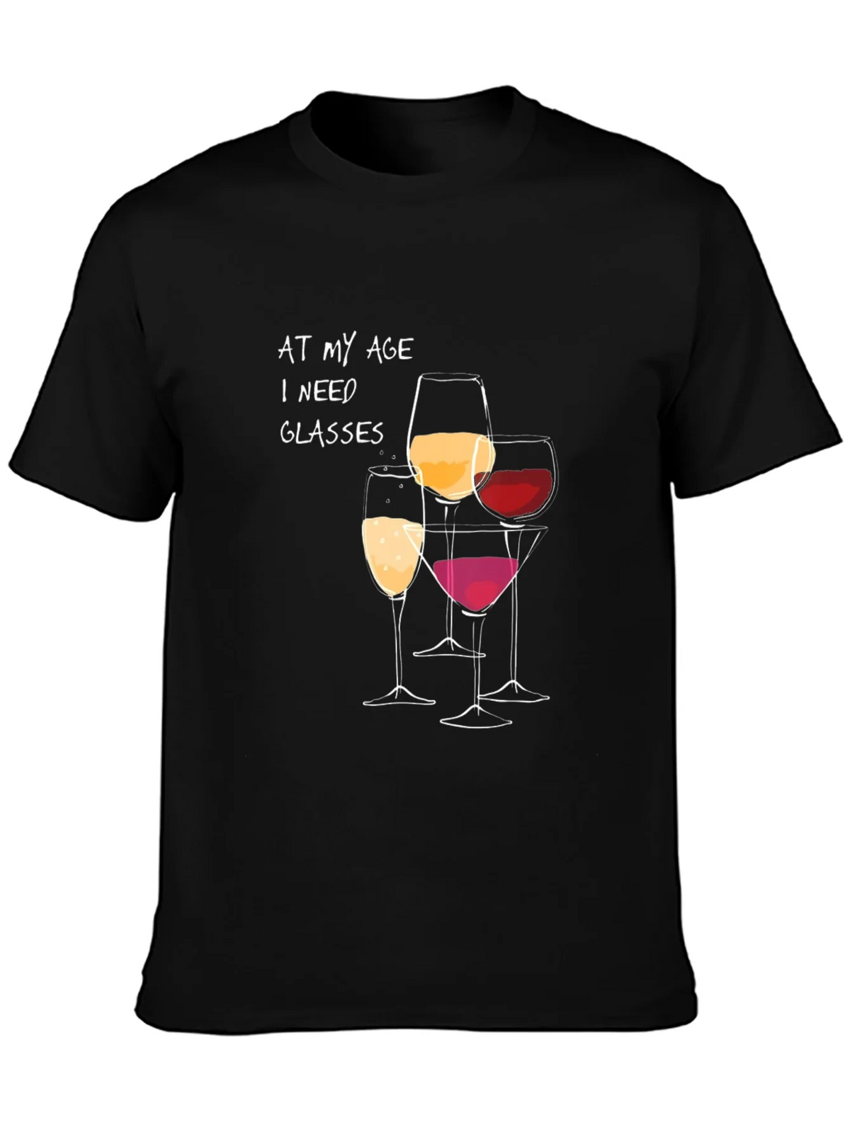 Wine Glasses Humor Graphic Tee product image 3