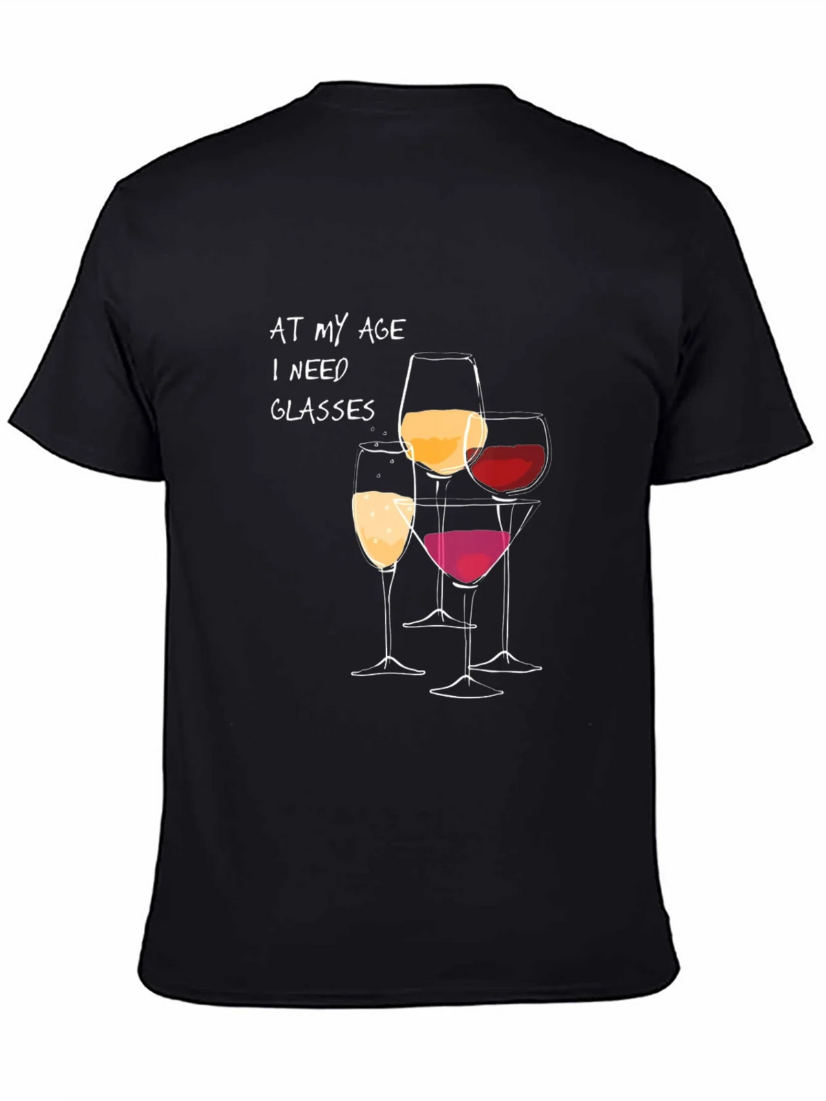 Wine Glasses Humor Graphic Tee product image 4