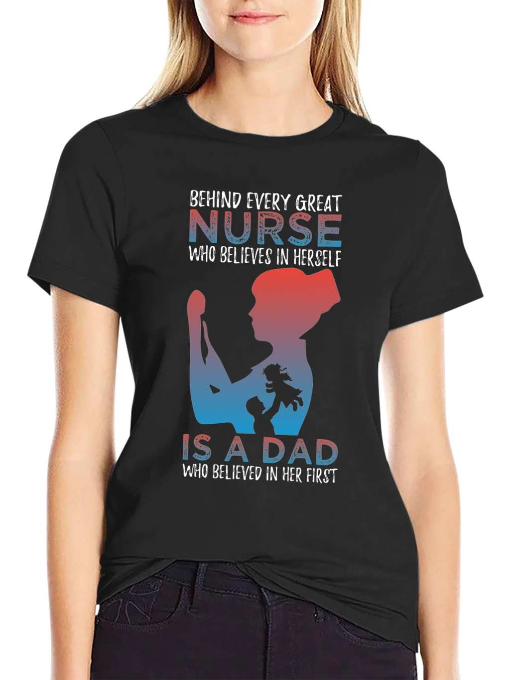 Nurse Dad T-Shirt: Behind Every Great product image 2