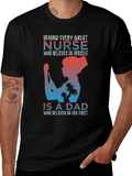 Nurse Dad T-Shirt: Behind Every Great product image 1
