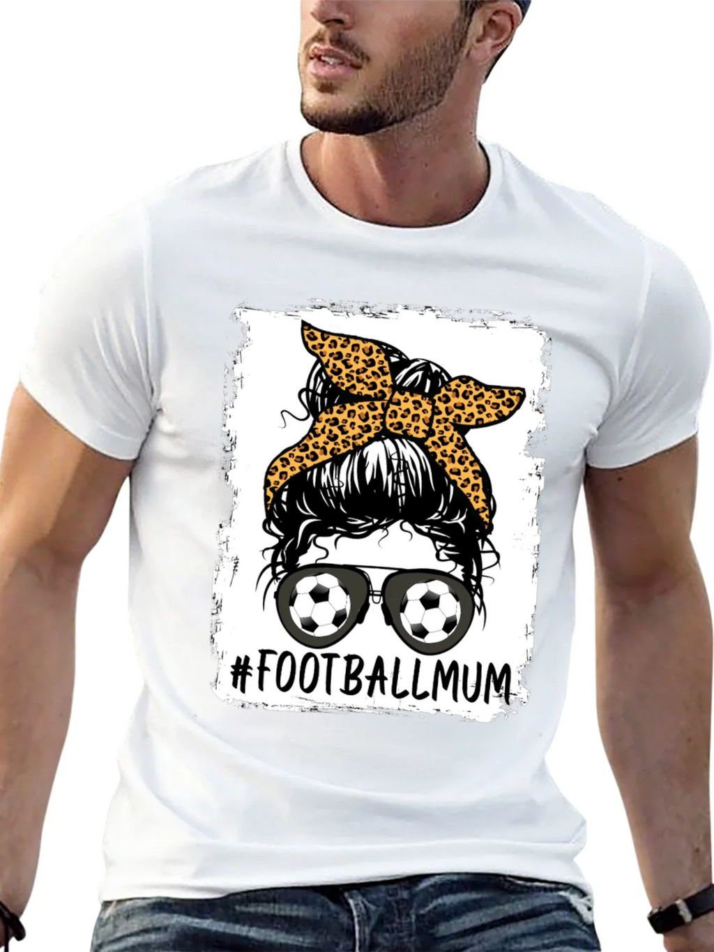 Football Mum Graphic Tee - Messy Bun Design product image 6