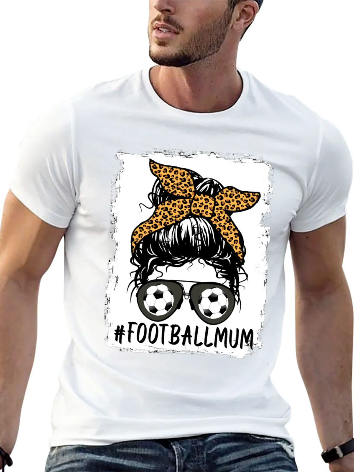 Football Mum Graphic Tee - Messy Bun Design product image 6