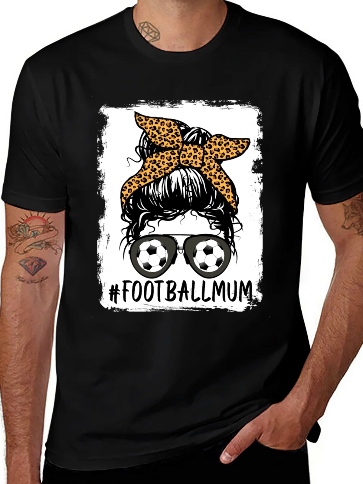 Football Mum Graphic Tee - Messy Bun Design product image 1