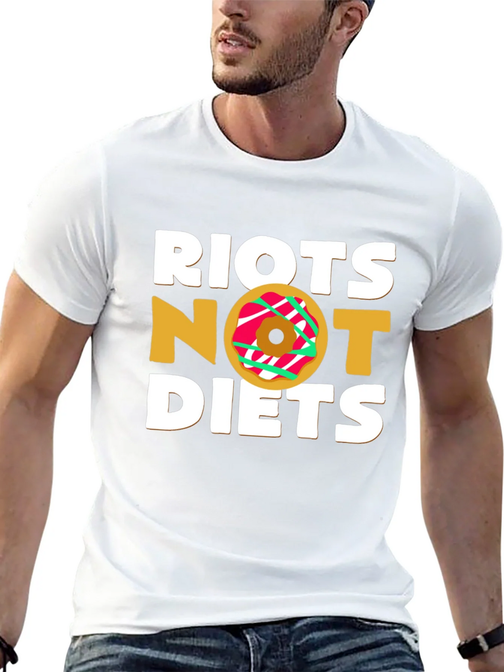 Riot Not Diets Donut T-Shirt - Funny & Unique Design product image 12