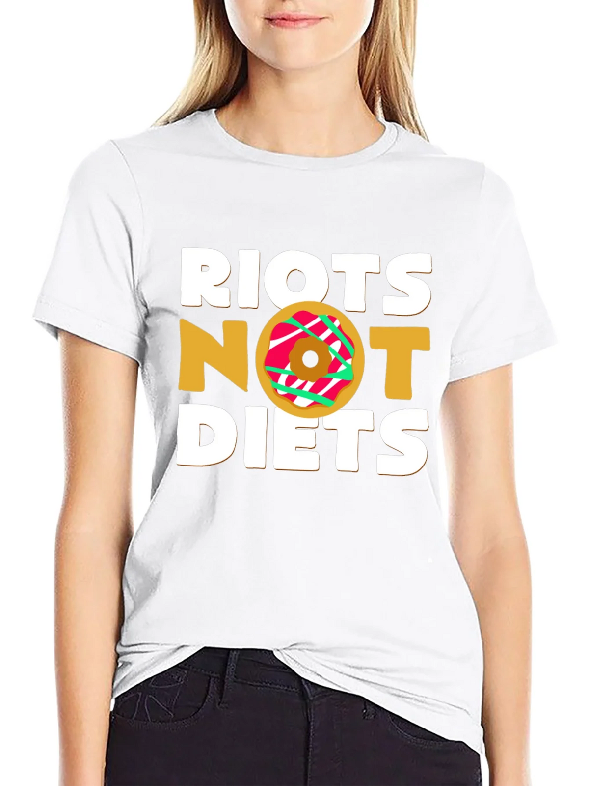 Riot Not Diets Donut T-Shirt - Funny & Unique Design product image 8
