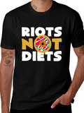 Riot Not Diets Donut T-Shirt - Funny & Unique Design product image 1