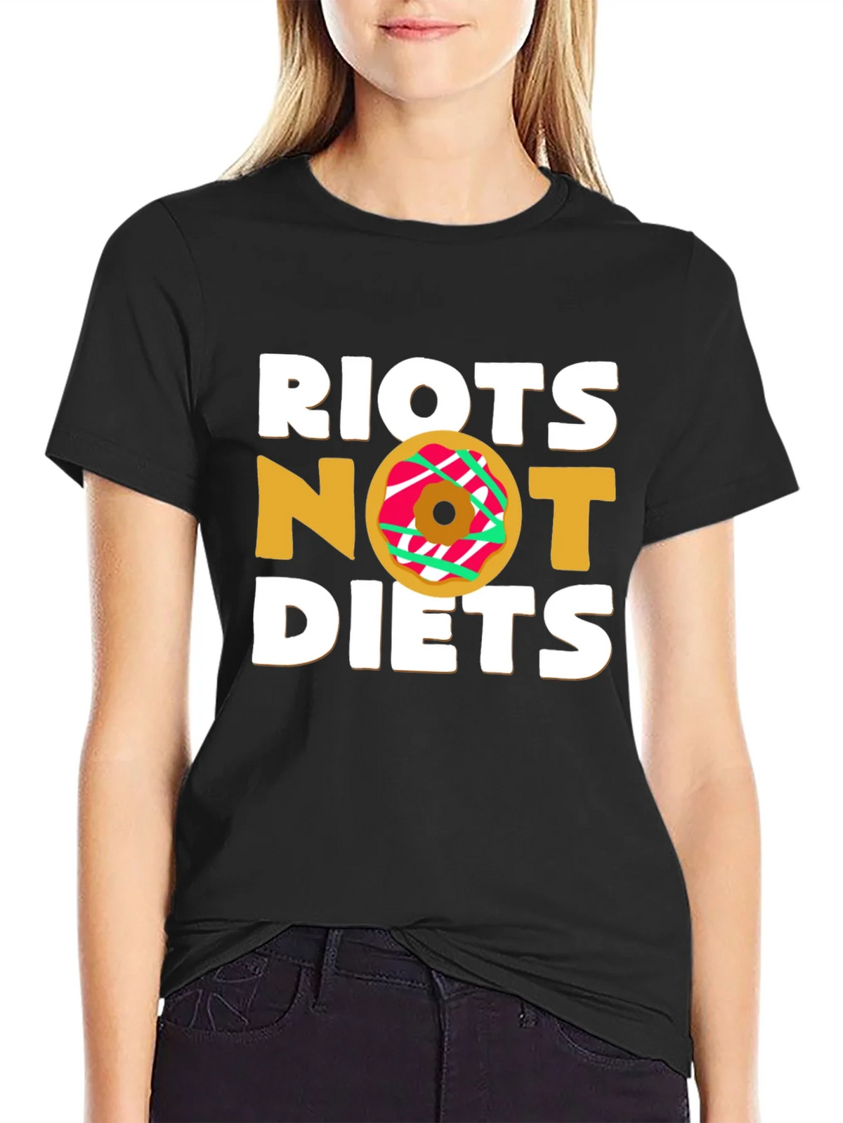 Riot Not Diets Donut T-Shirt - Funny & Unique Design product image 2