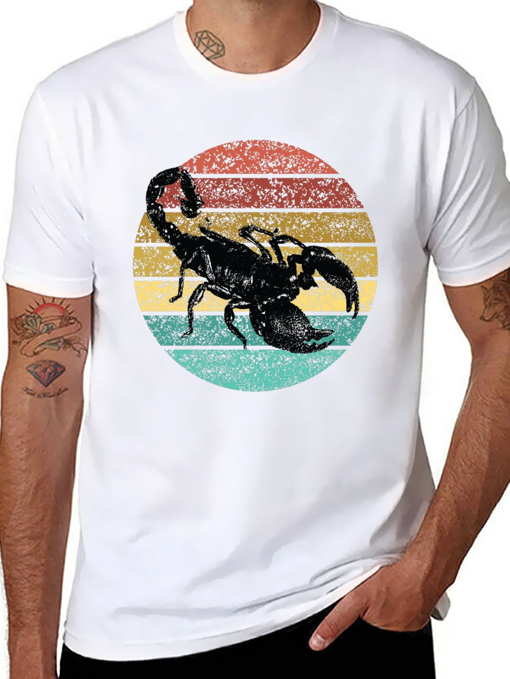 Retro Scorpion Graphic Tee - Black Cotton T-Shirt product image 7