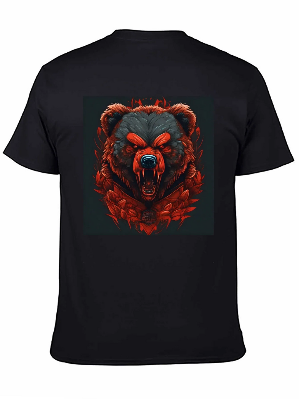 Raging Bear Graphic Tee - Black Cotton T-Shirt product image 4