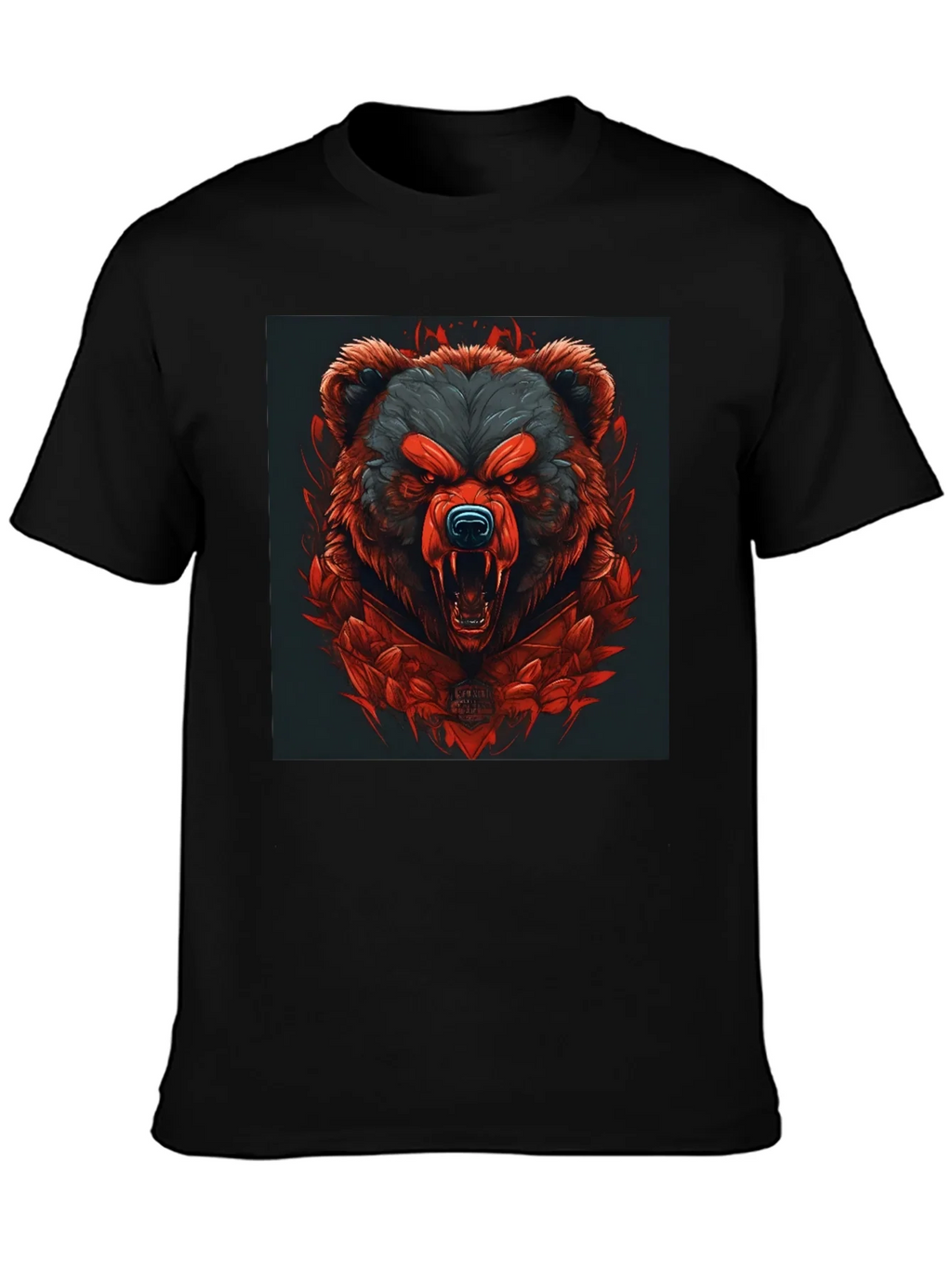 Raging Bear Graphic Tee - Black Cotton T-Shirt product image 3
