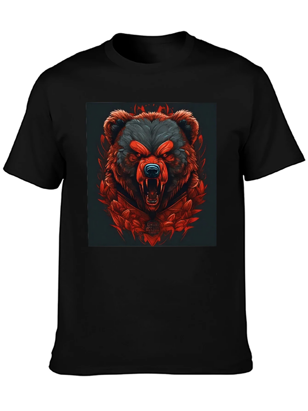 Raging Bear Graphic Tee - Black Cotton T-Shirt product image 3