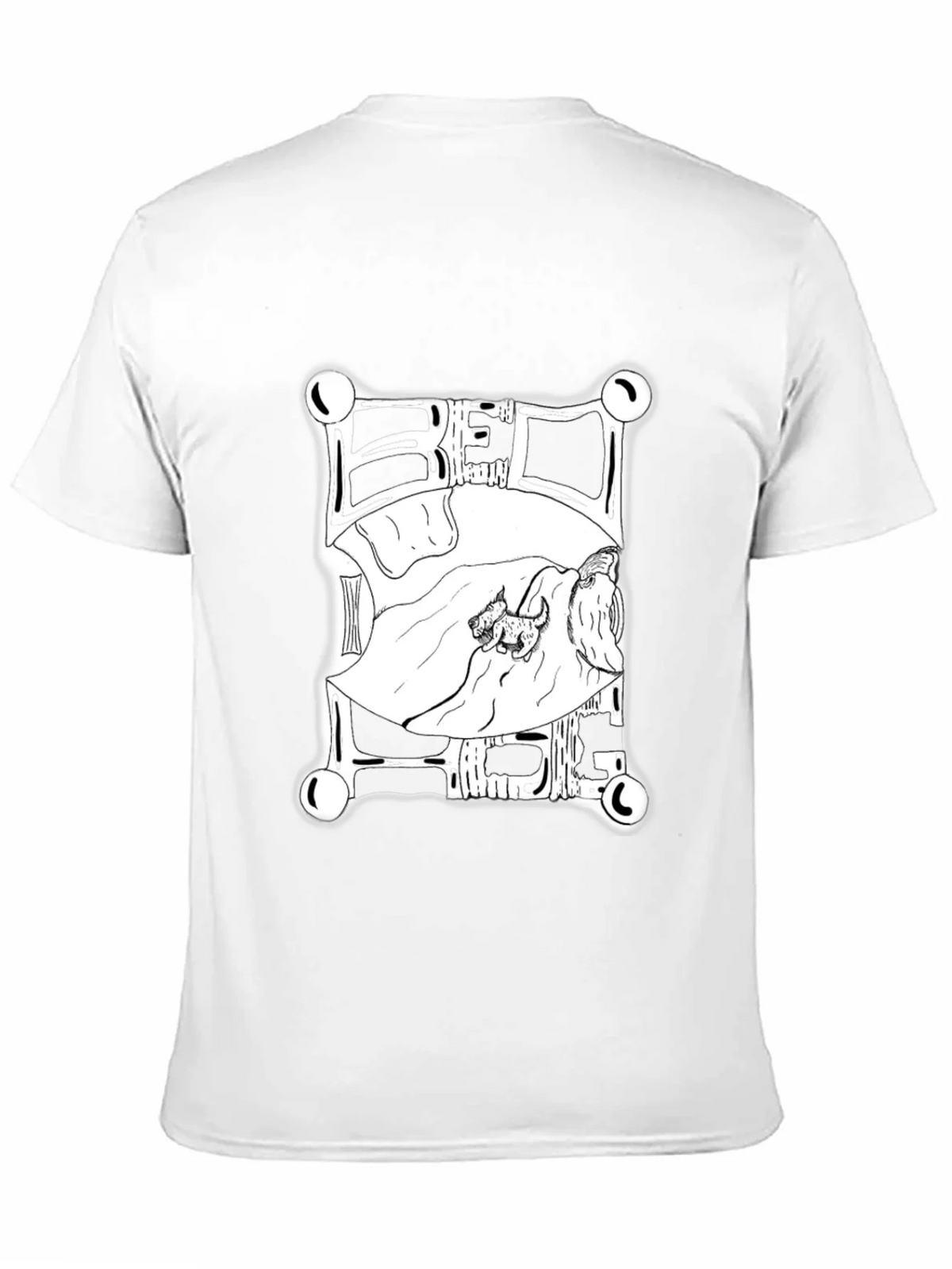 Dog in Bed Graphic T-Shirt - Black product image 1