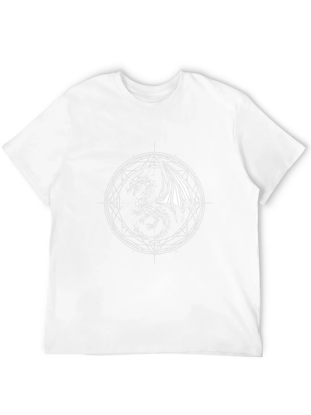 Dragon Geometric Design Black T-Shirt product image 11