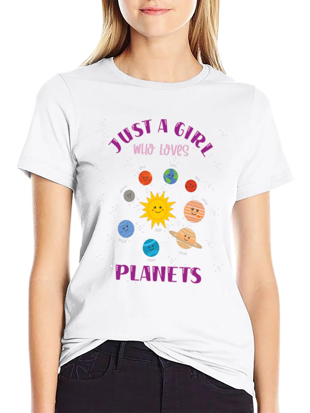 Just a Girl Who Loves Planets Graphic Tee product image 7