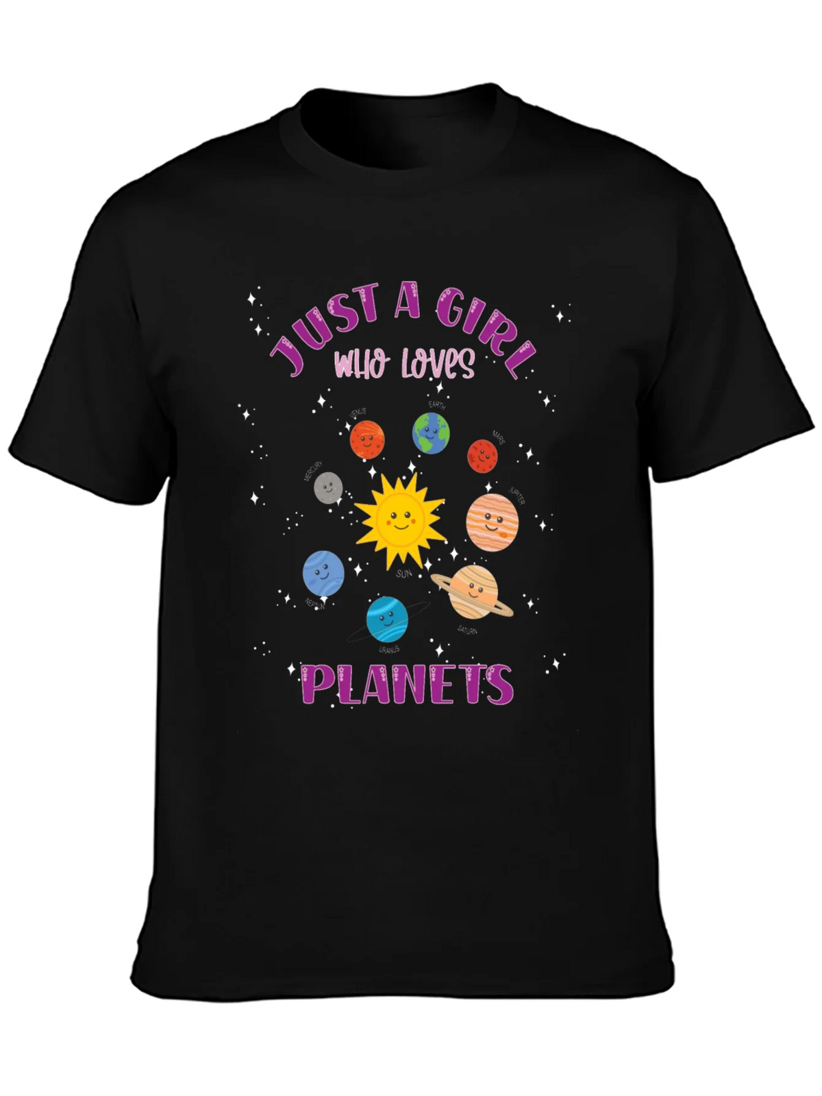 Just a Girl Who Loves Planets Graphic Tee product image 3