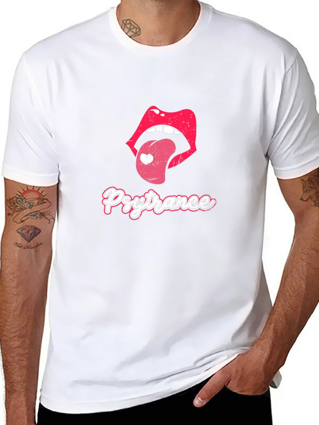 Psytrance Lips Black T-Shirt product image 3