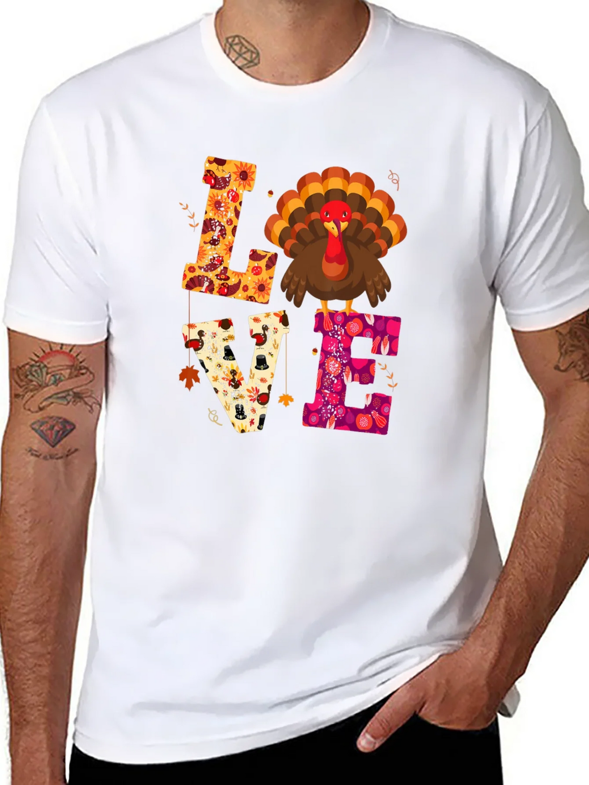 Love Turkey Thanksgiving T-Shirt product image 7