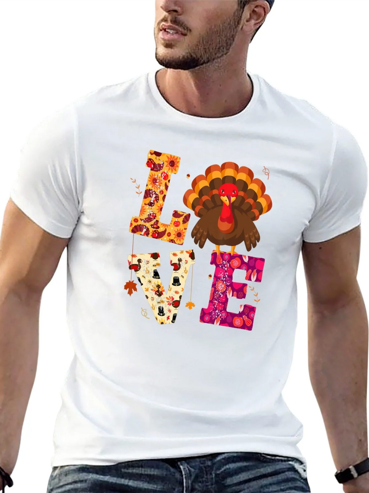 Love Turkey Thanksgiving T-Shirt product image 12
