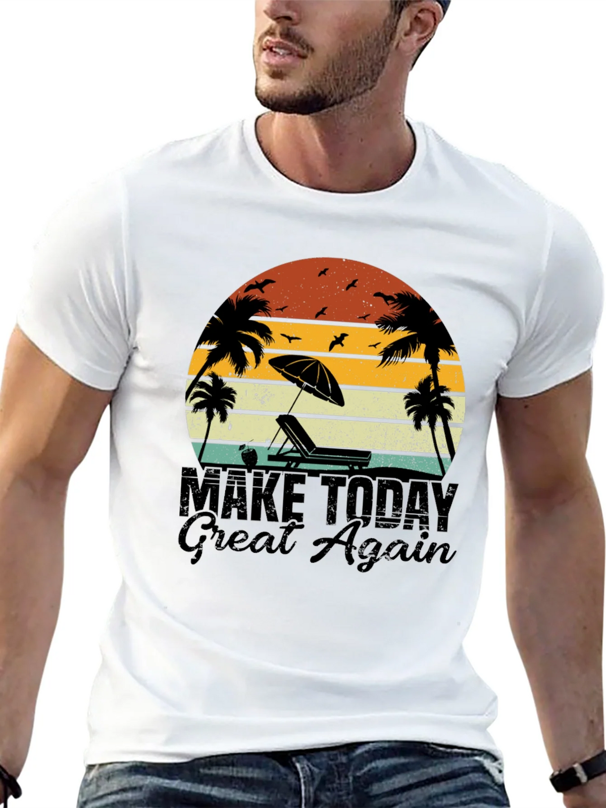 Retro Beach T-Shirt - Make Today Great Again product image 3