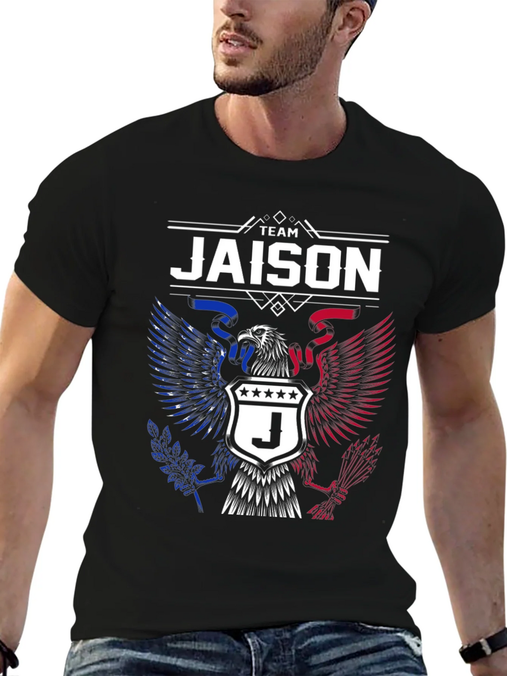 Team Jaison Eagle Crest Graphic T-Shirt product image 6