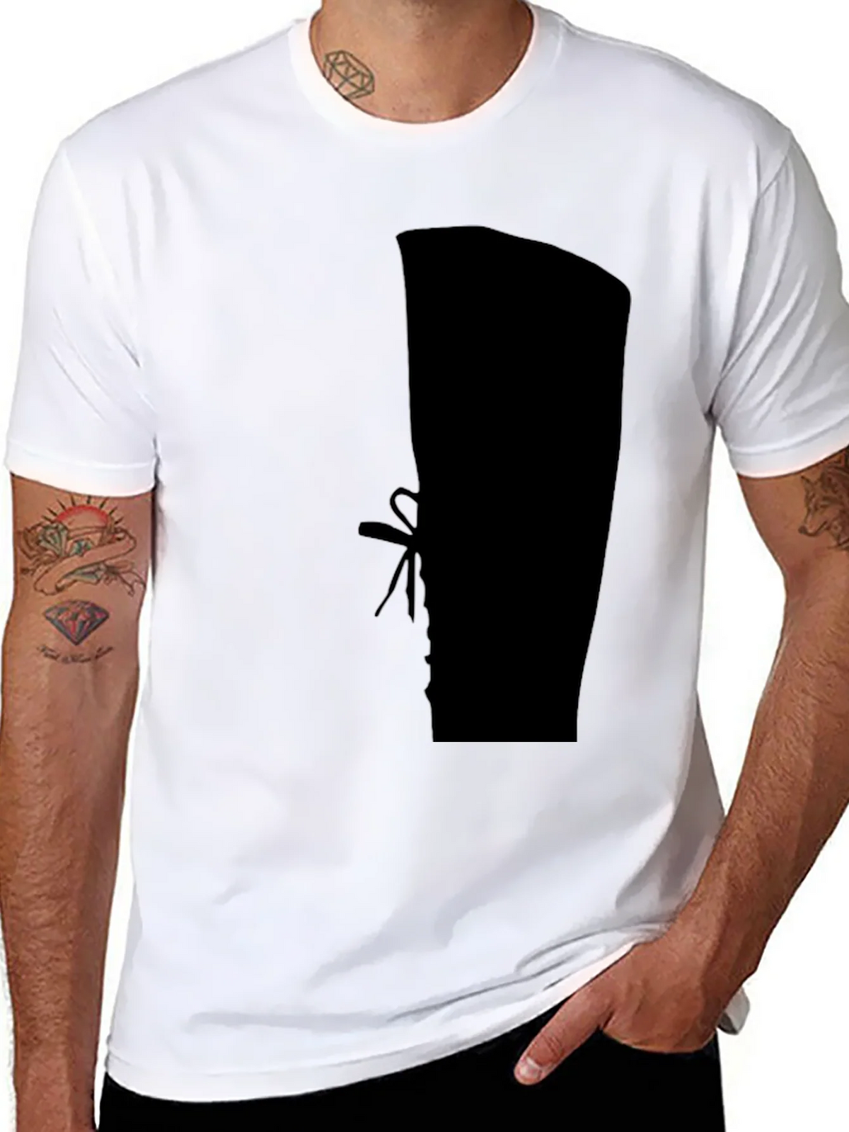 Silhouette Boot Print Black T-Shirt product image 5