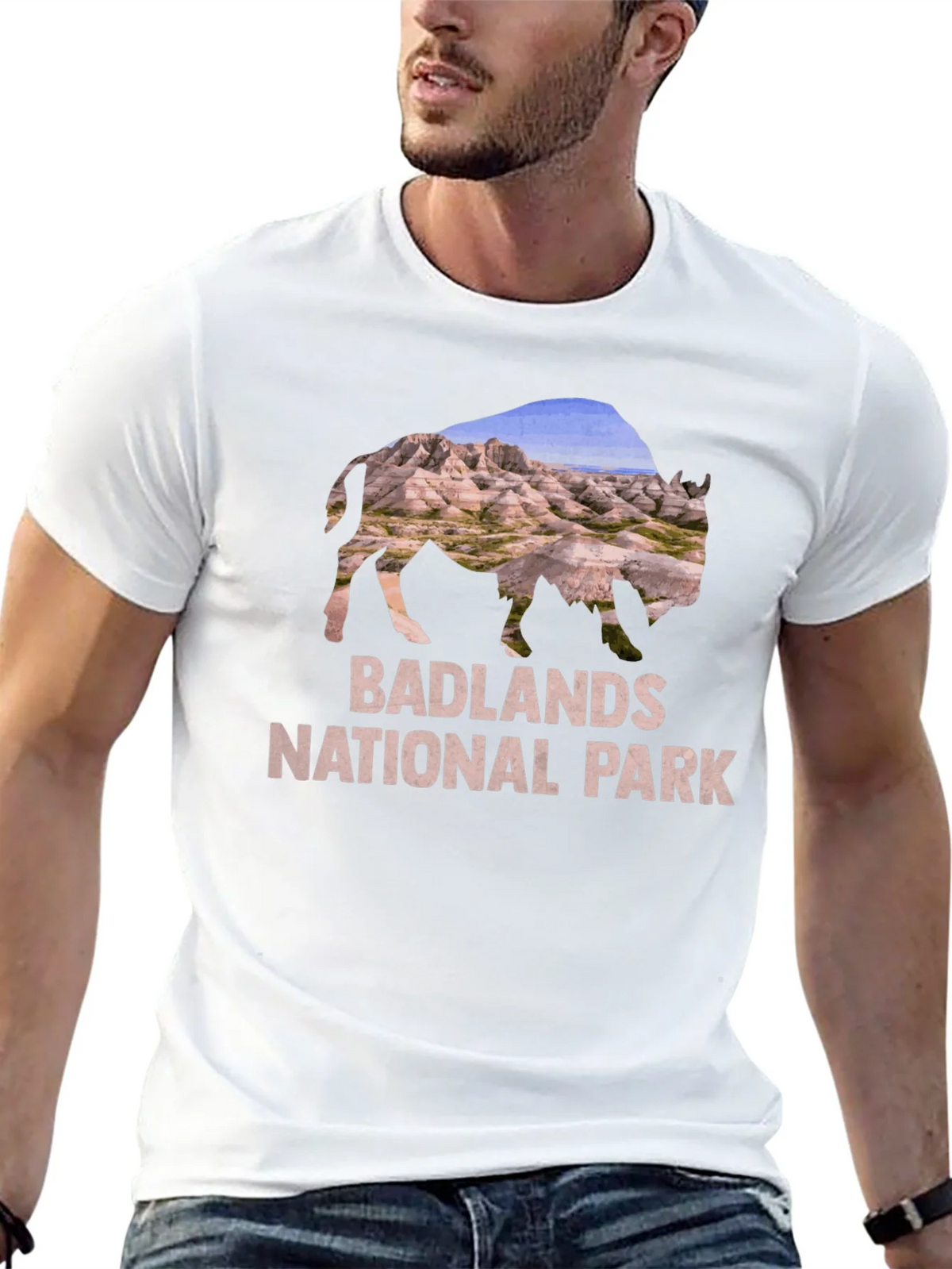 Badlands National Park Bison Graphic T-Shirt product image 5