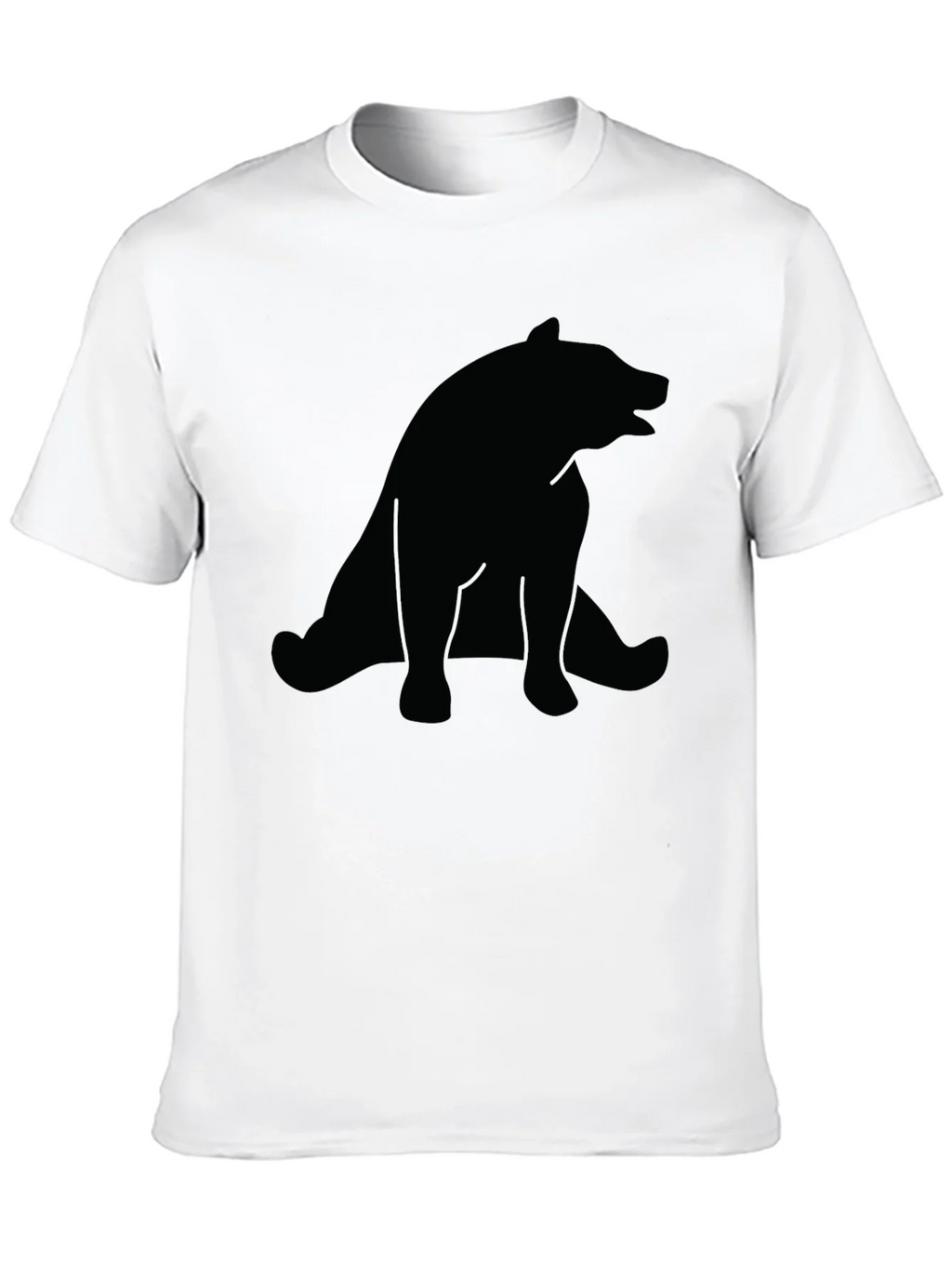 Bear Silhouette Mens Black T-Shirt product image 6