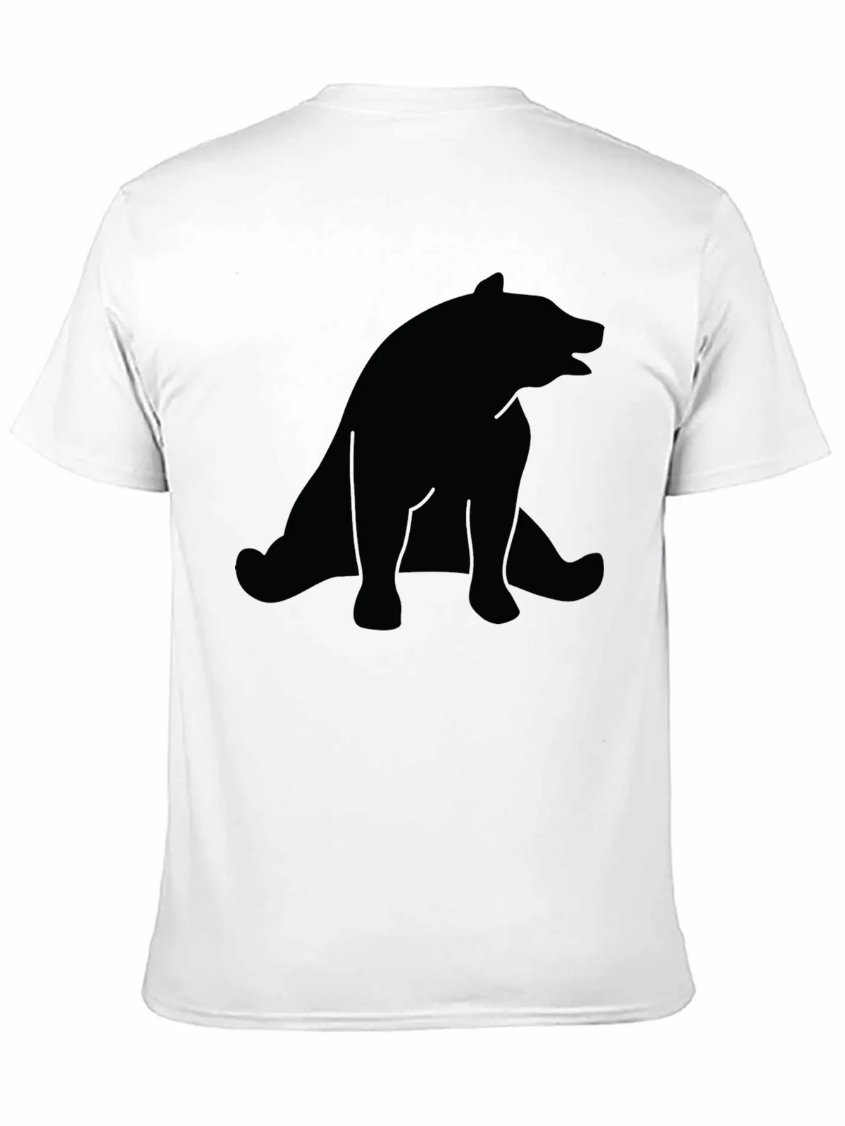 Bear Silhouette Mens Black T-Shirt product image 7