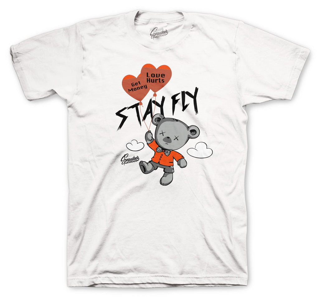 Retro 4 Orange Metallic Money Over Love Shirt