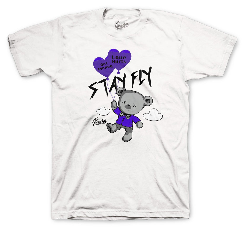 Retro 4 Purple Metallic Money Over Love Shirt