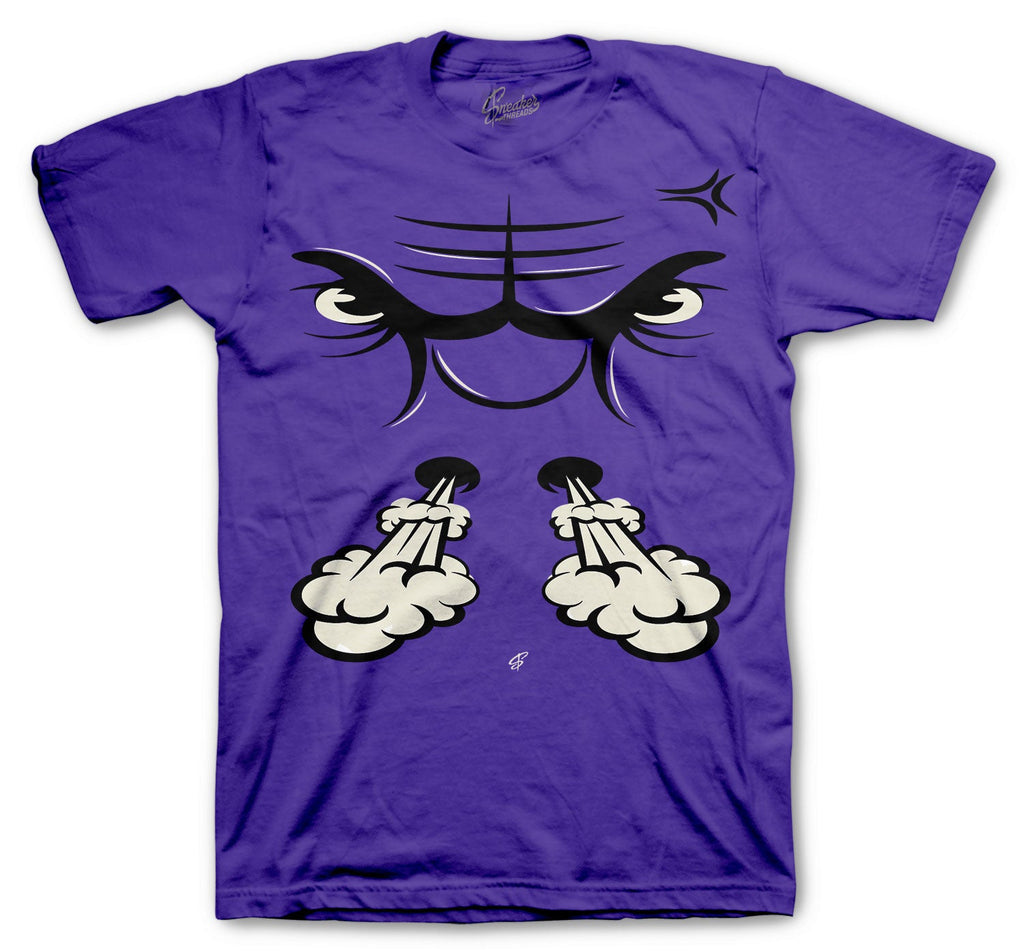 Retro 4 Purple Metallic Bull Face Shirt