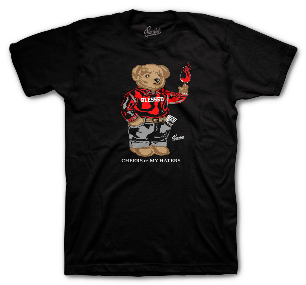 Retro 5 Fire Red Cheers Bear Shirt