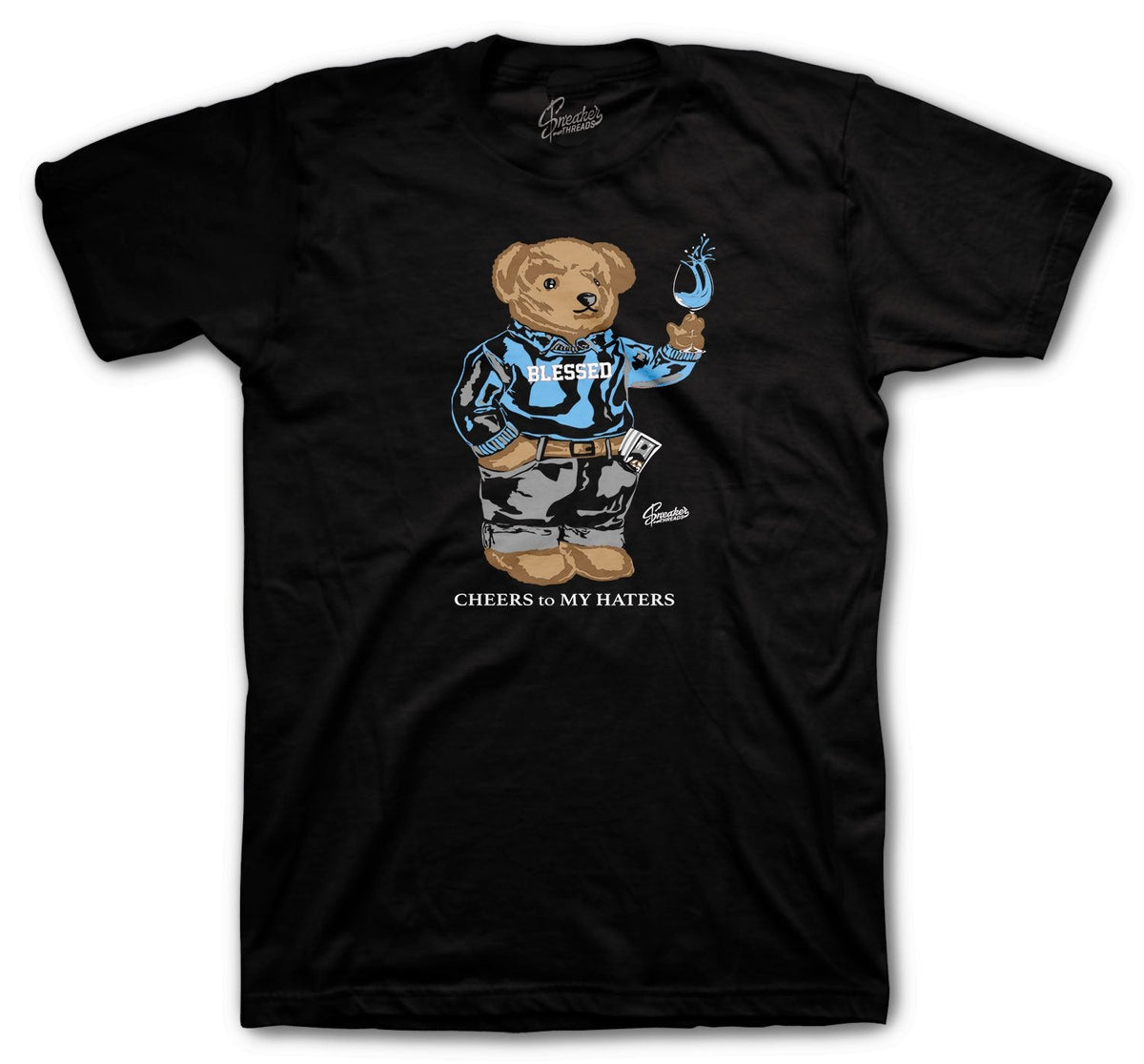 Retro 3 Valor Blue Cheers Bear Shirt