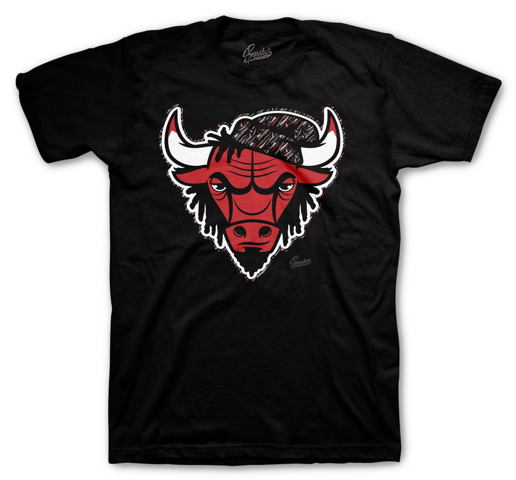 Retro 11 Black Cement Rasta Bull Shirt