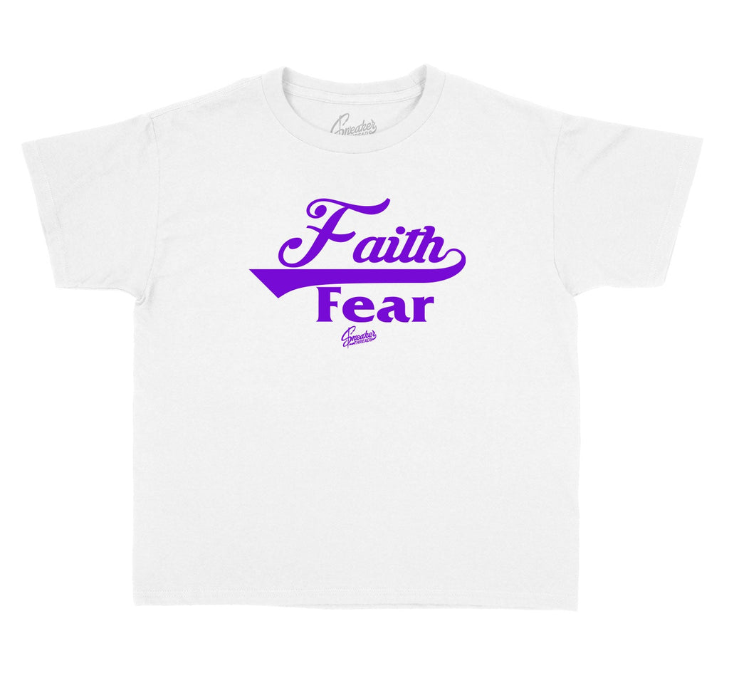 Kids - Purple Metallic 4 Faith Over Fear Shirt