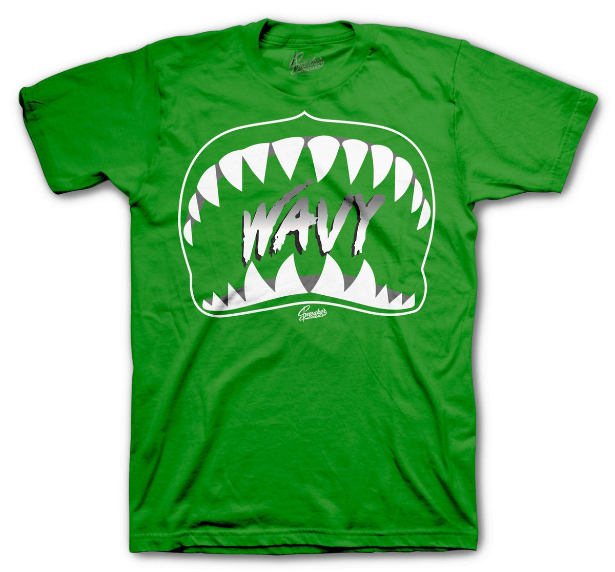 Retro 4 Green Metallic Wavy Shirt