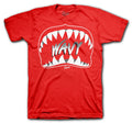 Retro 4 Red Metallic Wavy Shirt