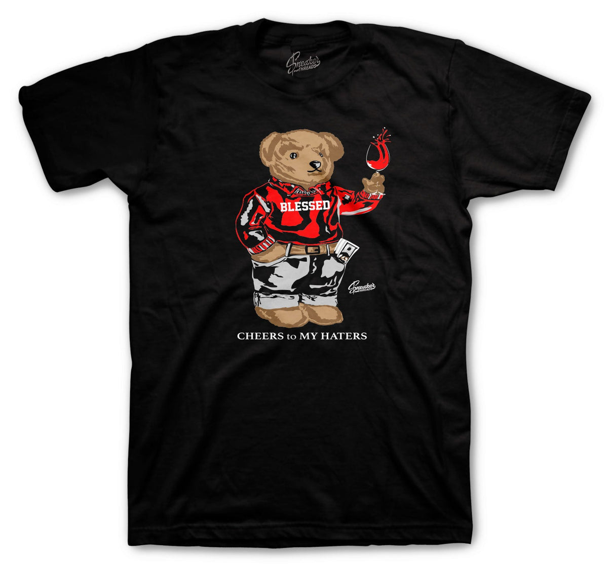 Retro 1 Smoke Grey Cheers Bear Shirt
