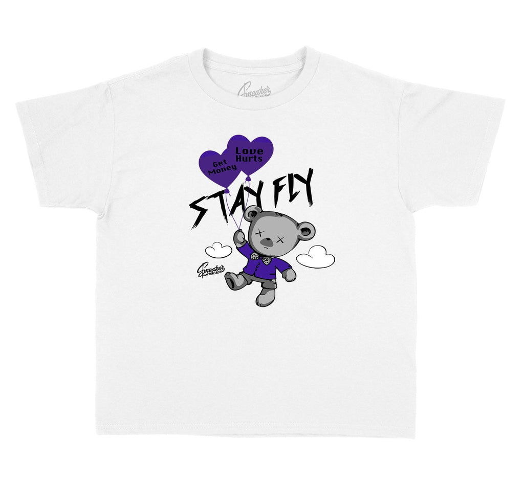 Kids - Purple Metallic 4 Money Over Love Shirt