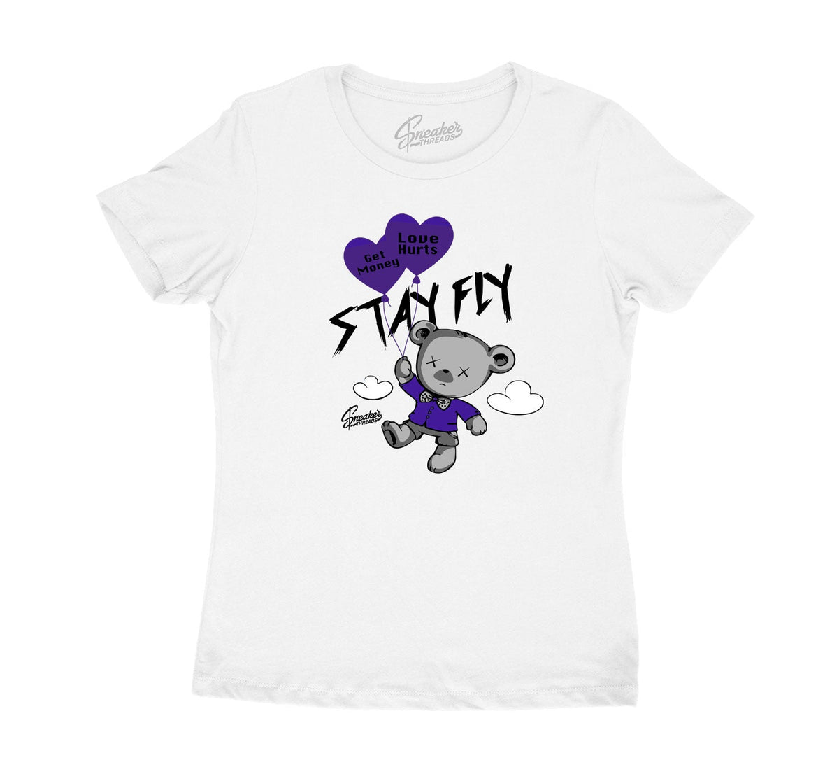 Womens - Purple Metallic 4 Money Over Love Shirt