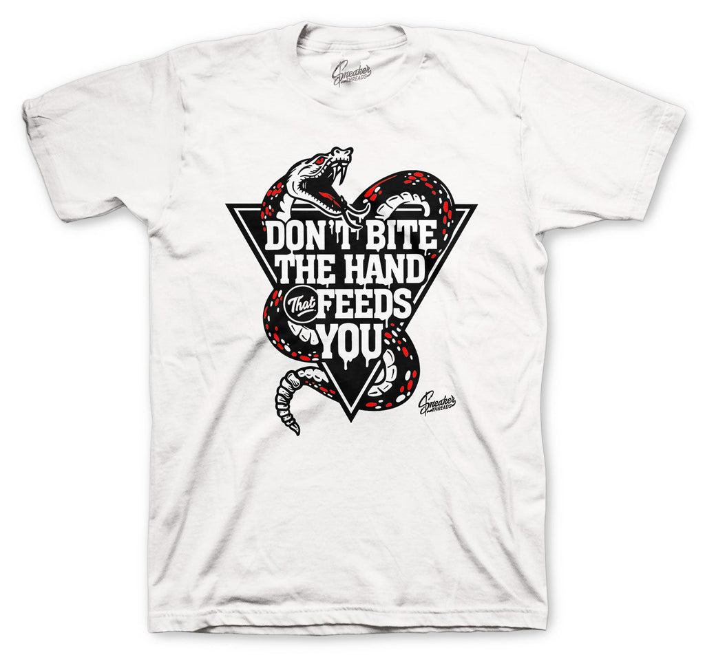 Retro 4 Red Metallic Hand that Feeds Shirt