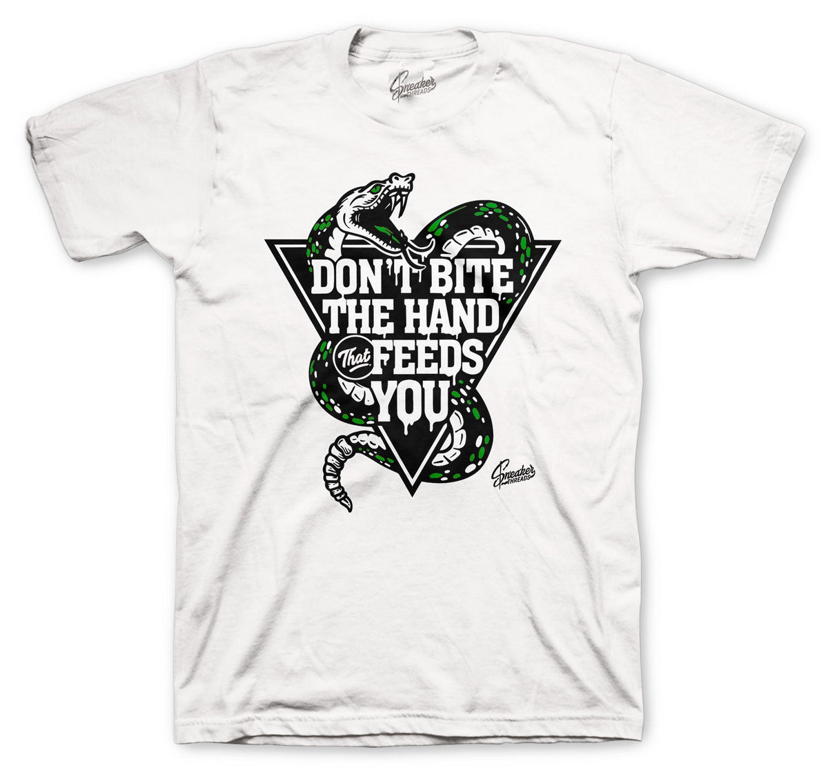 Retro 4 Green Metallic Hand that Feeds Shirt